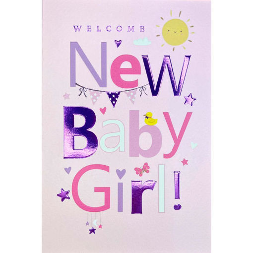 Picture of WELCOME NEW BABY GIRL CARD